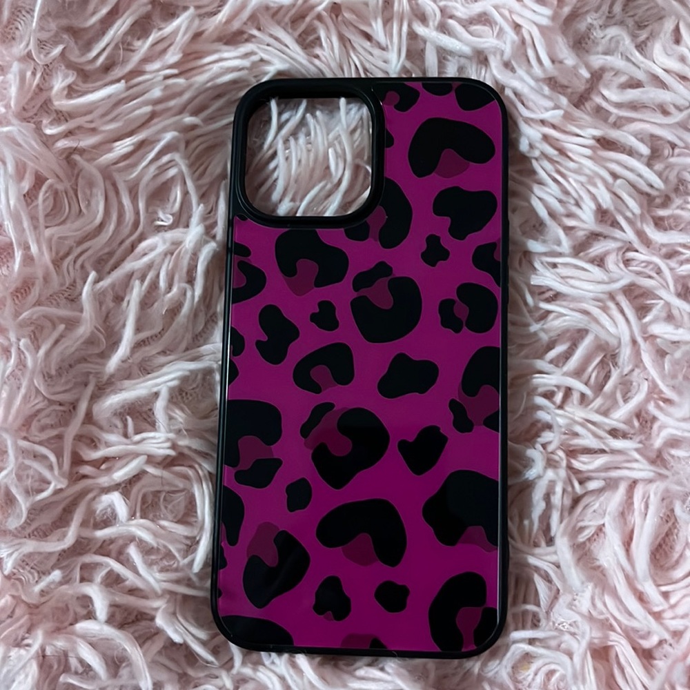 iPhone 13 plus pink leopard phone case brand new